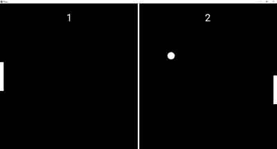 screen capture of my pong game